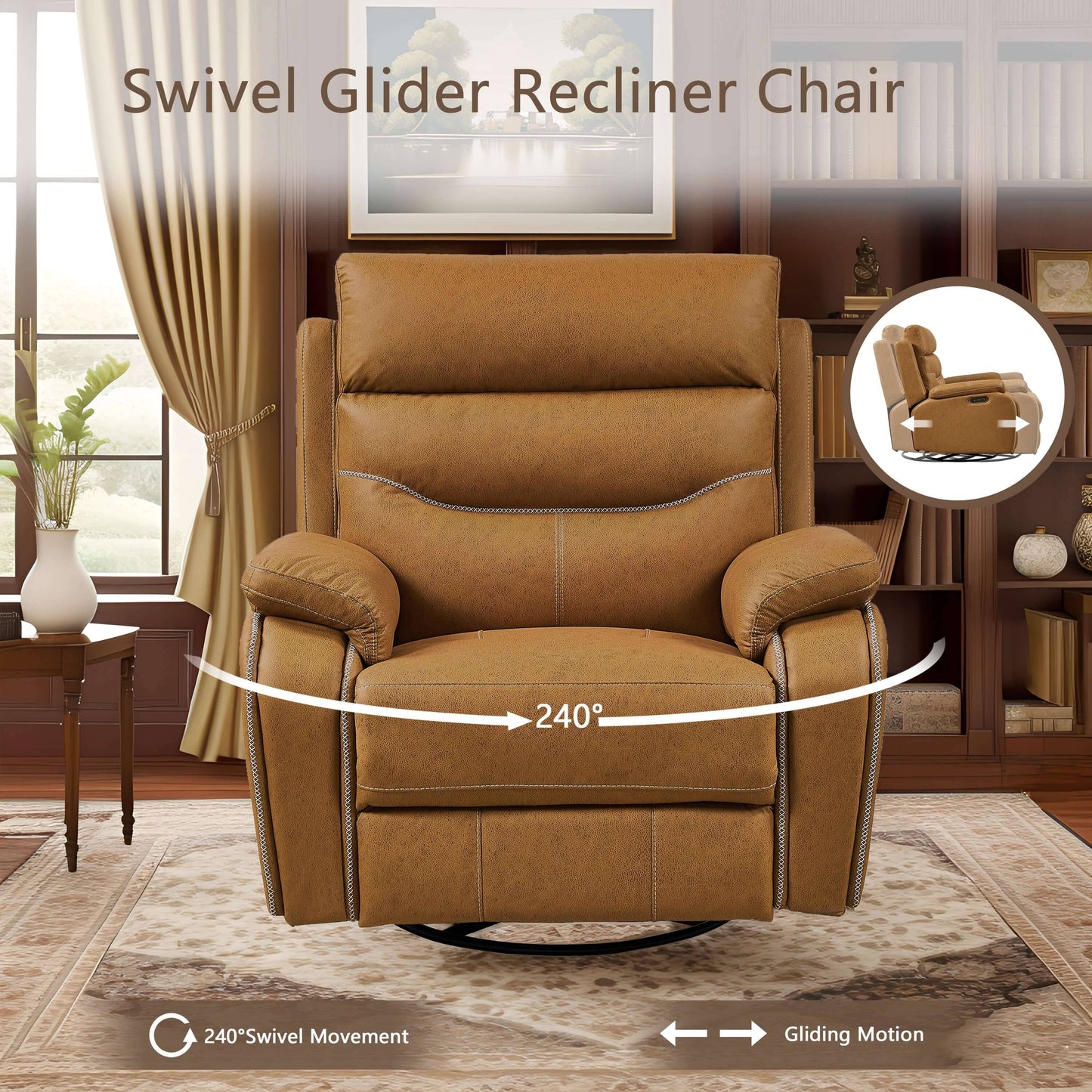 faux leather recliner chair