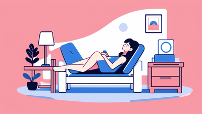 dark blue recliner chair