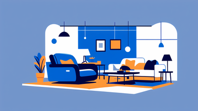 dark blue recliner chair