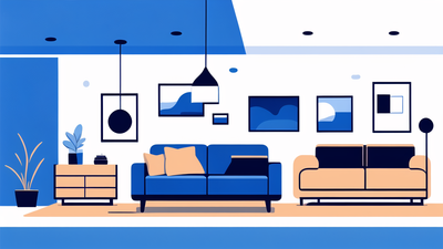 dark blue recliner chair