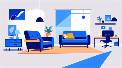 dark blue recliner chair