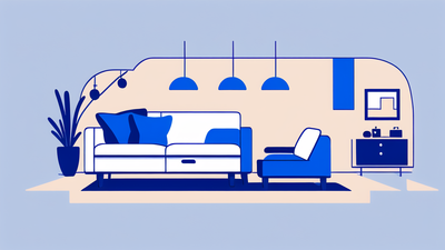 dark blue recliner chair