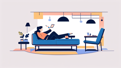 dark blue recliner chair