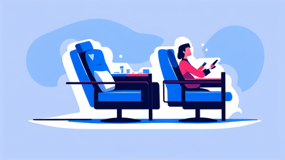 dark blue recliner chair