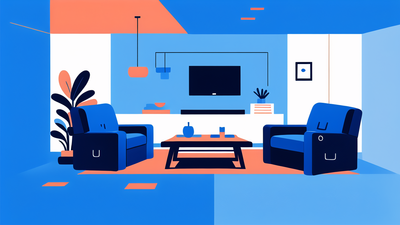 dark blue recliner chair