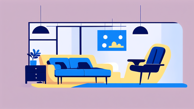 dark blue recliner chair