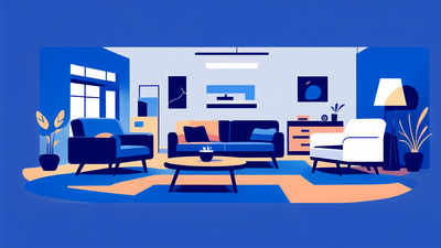 dark blue recliner chair