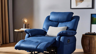 dark blue recliner chair