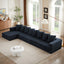 Sectional Modular Sofa Couch Bed PUG258Y: 159" Boneless 7 Seater Sectional Cloud Couch Convertible Modern Sofa Couch Bed for Living Bed Room, Office, Apartment (XXL - L Shaped Couch, Navy Blue)