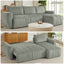 Convertible Modular Sectional Couch: 105 inches Reversible Modern Sofa Bed with Storage Seat, L Shaped 3 Seater Comfy Sofa Couch for Living Room Apartment Lounge Office, 3 Pillows, Corduroy - Grey